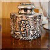S01. Repousse silverplate box.